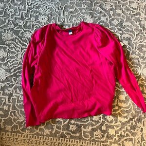 Women's Pink Long Sleeve Top